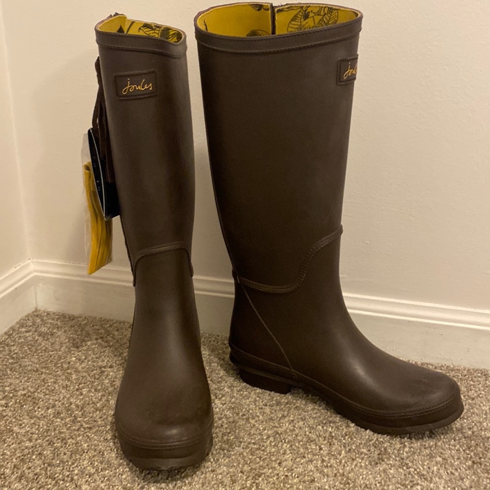 Joules Dark Brown Rain Boot